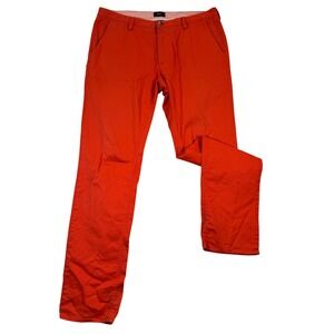 BOSS HUGO BOSS Mens 34x33 Rice Slim Fit Stretch Chino Pants Orange Preppy Casual